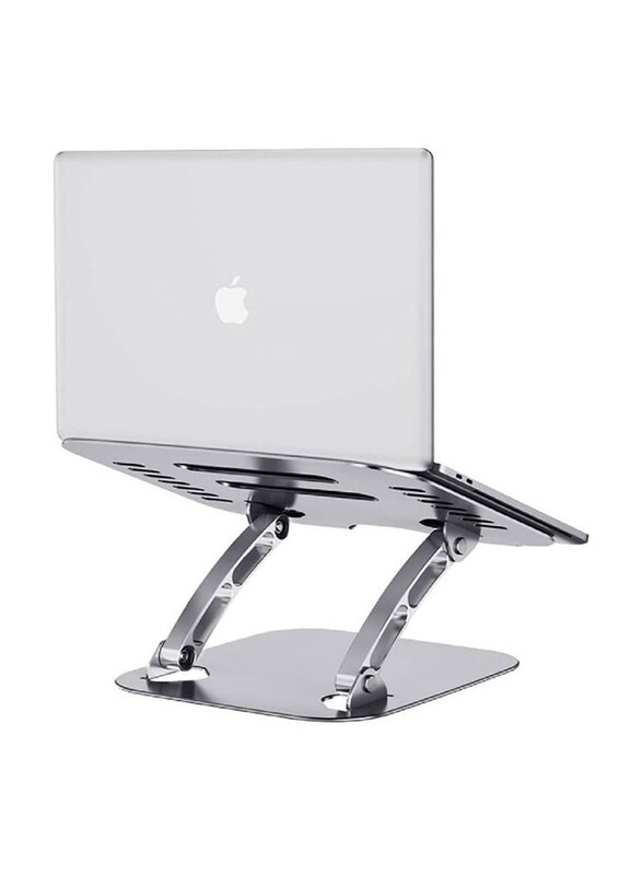 Laptop Stand for Laptop Up to 17 Inch Compatible for MacBook Air Pro Dell Samsung Lenovo Adjustable With Heat Vent, Silver