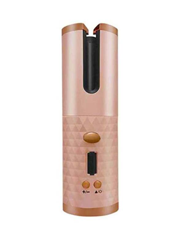 Rechargeable Wireless USB Automatic Hair Curler Rose Gold