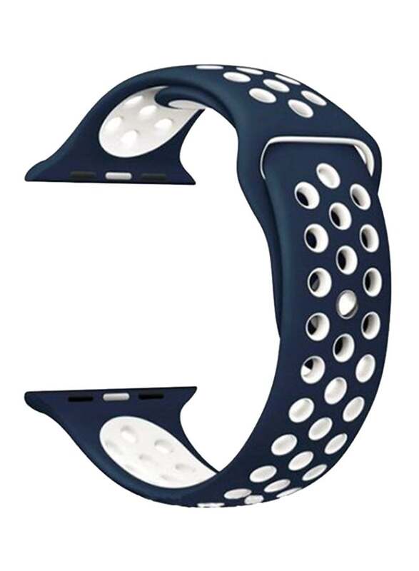 

Euro Replacement Silicone Strap For Apple Watch 42mm Blue/White