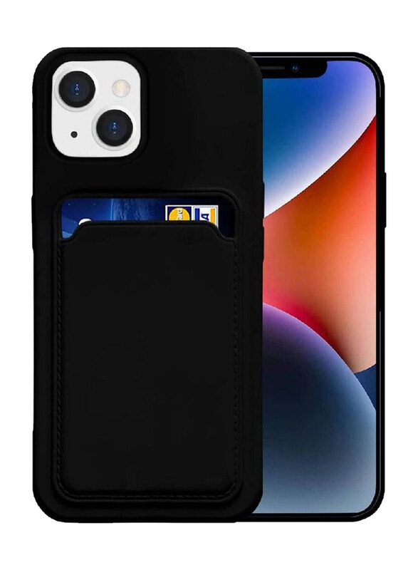 

Olliwon Apple iPhone 14 6.1 inch Protective Shock-Absorbing Soft Slim Wallet Mobile Phone Back Case Cover, Black