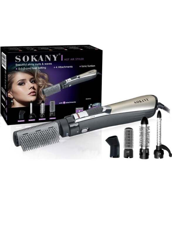 4 in 1 Professional Hot Air Styler Comb For Beautiful Shiny Curls And Waves With 1 Year Warranty