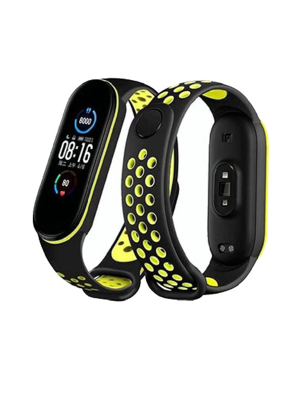 

Generic Water Resistant Replacement Silicone Strap for Xiaomi Mi Band 7, Yellow/Black