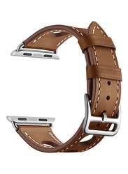 Genuine Leather Band For Apple Watch 42mm Brown