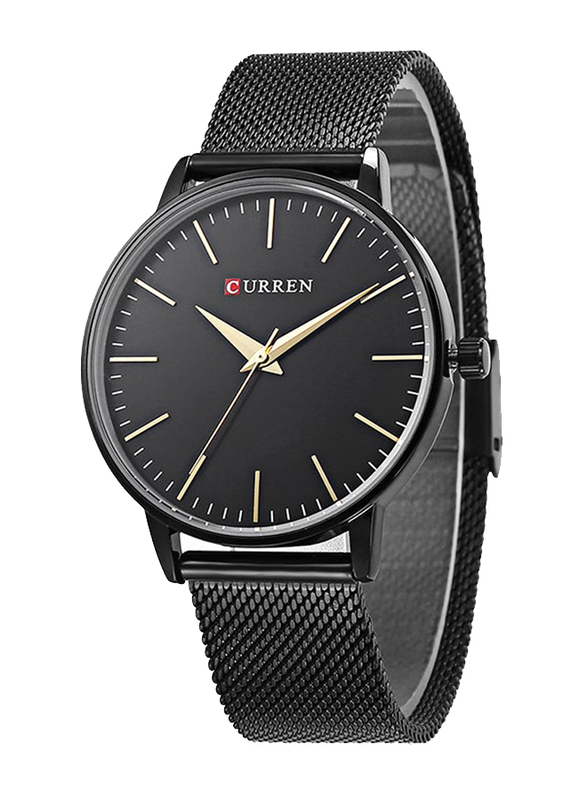 Curren Analog Watch for Women with Stainless Steel Band, Water Resistant, 2358895, Black