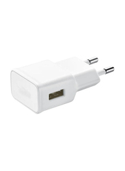 2 Pin Fast USB Travel Adapter With Micro Data Cable, White