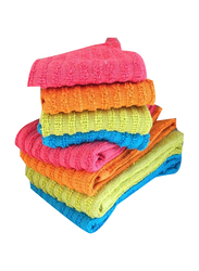 Lushh 8-Piece 100% Cotton Highly Absorbent Terry Kitchen Towel Set, Multicolour