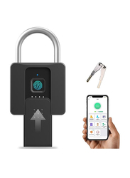 Xiuwoo Fingerprint Padlock Bluetooth Lock/Mobile APP/Smart Padlock with Keyless Biometric, Black