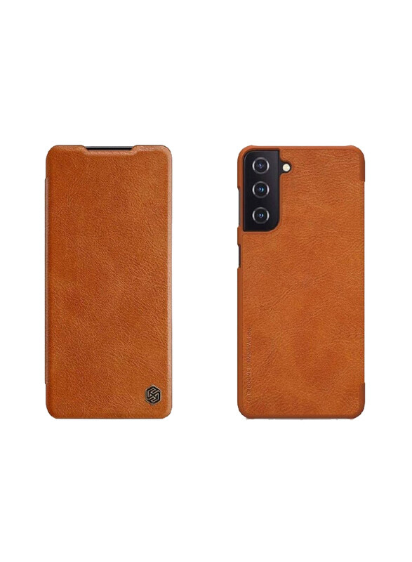 

Nillkin Samsung Galaxy S21 Qin Leather Mobile Phone Flip Case Cover, Brown