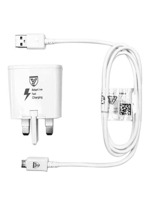 

AXA 3-Pin Charging Adapter With USB Cable Off-White