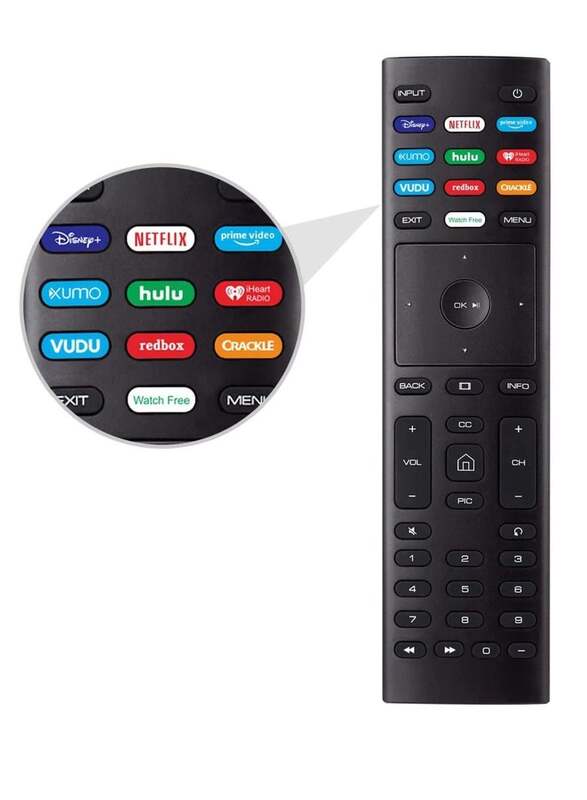 Replacement Voice Remote Control For All Vizio Smart TV P-Series M-Series V-Series D-Series OLED and Smartcast Series With 10 Shortcut Buttons Disney, Netflix, Prime Video, Hulu and More Black