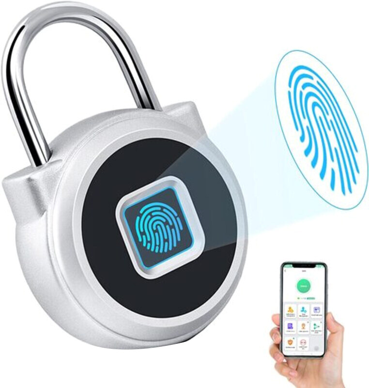 

Eseesmart Bluetooth Fingerprint Padlock, Silver