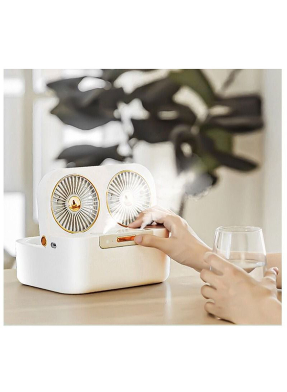 Xiuwoo Light Portable Air Cooler Fan with 3 Speed Modes, White
