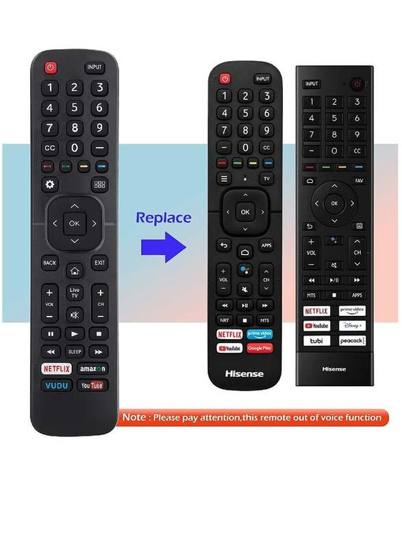 Replacement Remote Control Compatible with All Hisense 4K LED HD UHD Smart TVs Black