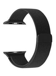 Magnetic Milanese Loop Stainless Steel Band For Apple iWatch Series 3/2/1 Black
