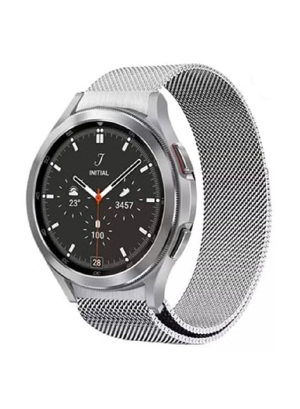Stainless Steel Mesh Watch Band with Samsung Galaxy Watch 4, Silver