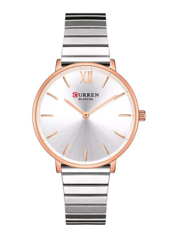 Curren Analog Watch for Women, Water Resistant, 9040, Silver