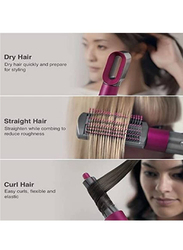 5-in-1 Hot Air Dryer Brush Styler Negative Hair Straightener, Multicolour