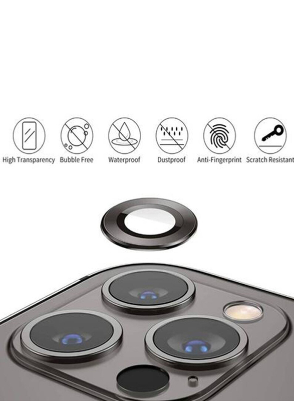 Apple iPhone 12 Pro Max Camera Lens Protector, Black
