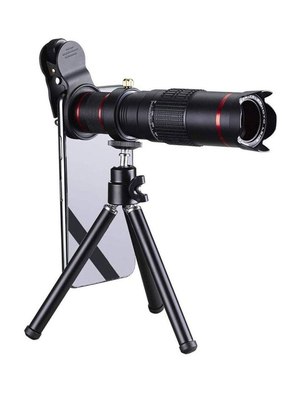 

Generic Telescope Lens With Mini Tripod For Mobile Phone, Black