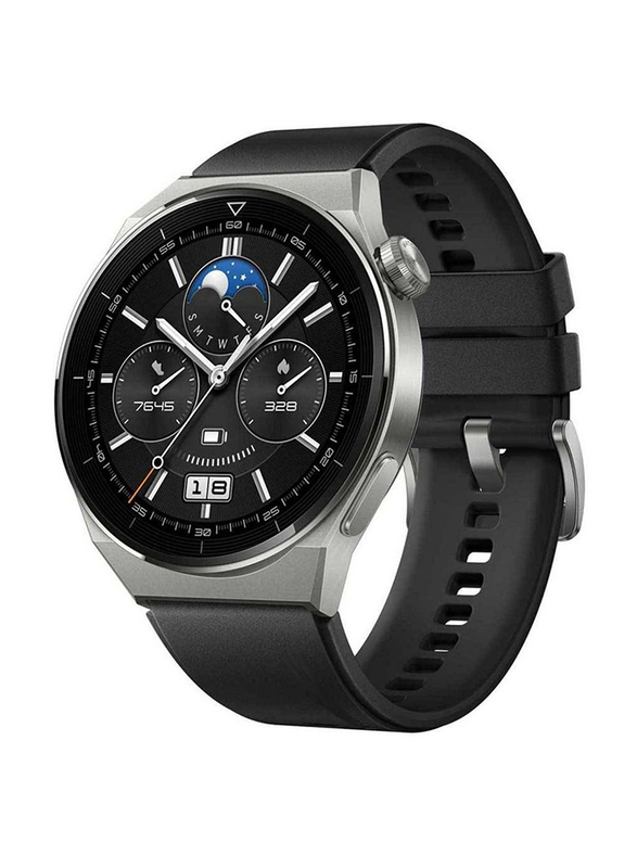 Telzeal 46mm Full Touch Bluetooth Smartwatch, Black