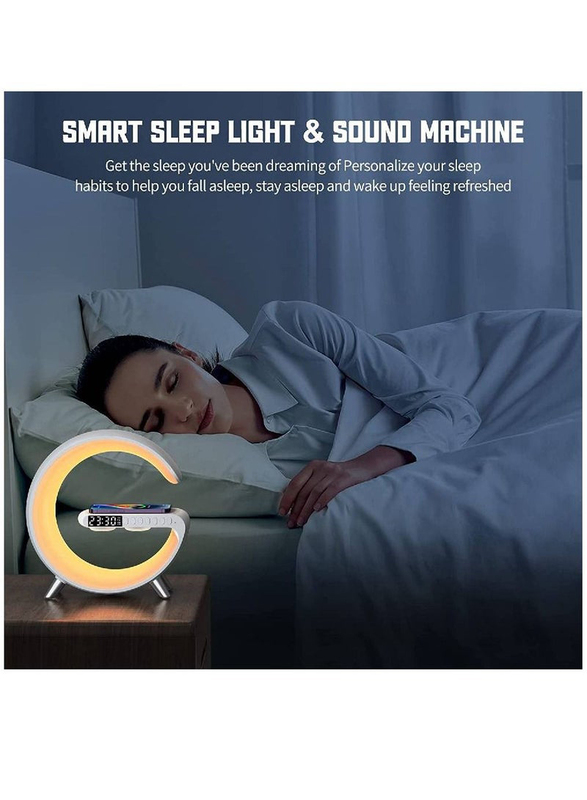Arabest Sound Machine Smart Light Sunrise Alarm Clock Wake Up Light Alarm Clocks for Bedrooms Dimmable Table Lamp, Multicolour