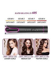 Xiuwoo Cordless Wireless Automatic Hair Curler with LCD Temperature Display and Timer, Multicolour