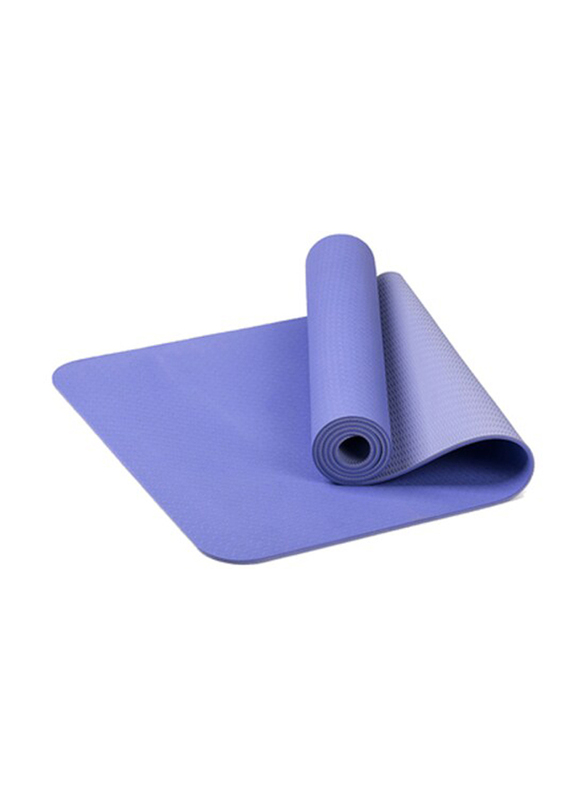 TPE Thick Exercise Non-Slip Yoga Mat, 6mm, Violet