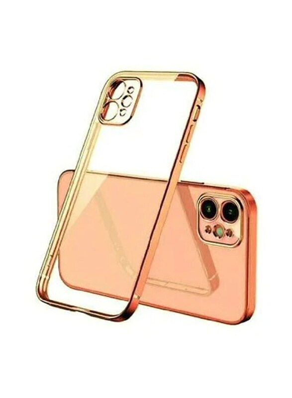 

Generic Apple iPhone 12/12 Pro Camera Protection Anti-drop Matte Translucent Shell Aluminum Alloy Frame Anti-Fall Mobile Phone Case Cover, Gold