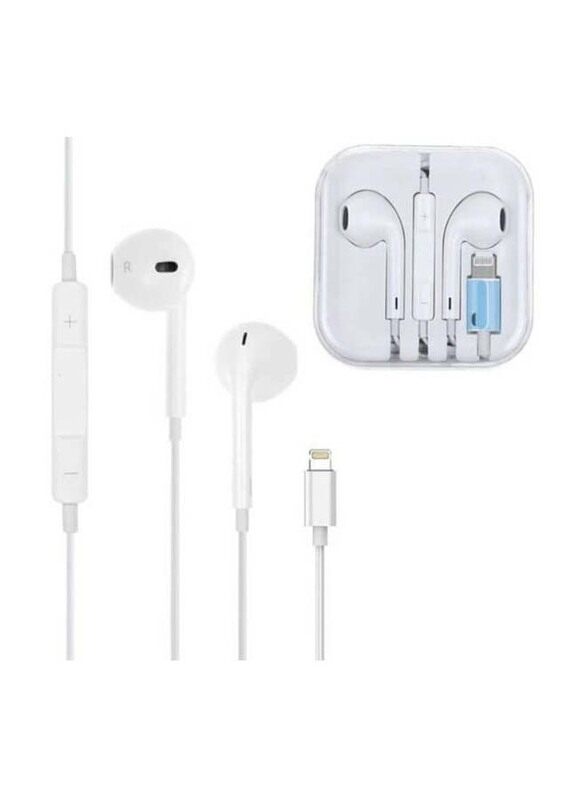

Go-des Lightning Cable In-Ear Earphones with Mic for Apple iPhone X, 11, 12, 13 Pro Max, White
