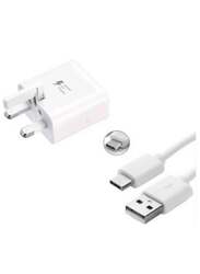 3-Pin Fast Travel Adapter With Micro USB Cable 1.5meter White