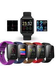 Q9 Waterproof Sports Heart Rate Monitor Smartwatch Purple