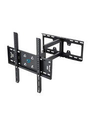 Skill Tech Corner TV Wall Mount Bracket Tilt Swivel Full Motion Articulating Arm for 32-70 Inch TVs, Black