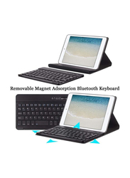 Ntech Magnetically Detachable Wireless Bluetooth English Keyboard with Ultra Slim Shell Stand Cover for iPad Mini 4 7.9", Black