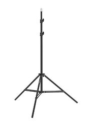 Adjustable Height Reverse Folding Light Stand Four Sections Tripod, Black