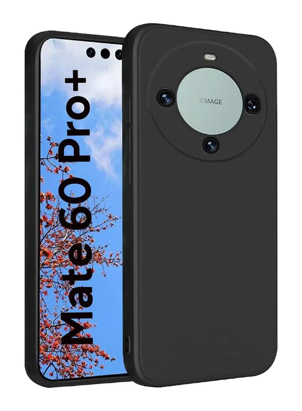 

Olliwon Huawei Mate 60 Pro+ Protective Soft Silicone Anti-Scratch Shockproof Mobile Phone Case Cover, Black