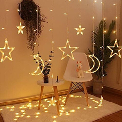 Ramadan Moon & Stars Decoration Lights, 3.5 Meter, Warm White