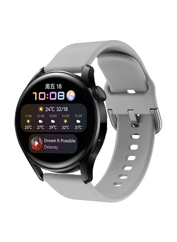 

Generic Replacement Soft Silicone Strap for Huawei Watch 3/Huawei Watch 3 Pro, Grey
