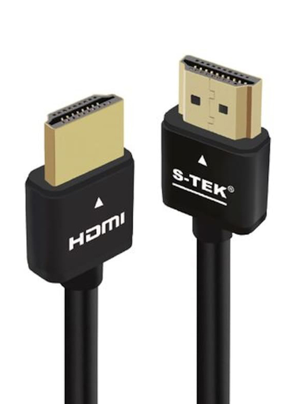 3-Meter Ultra-Slim Gold Plated 4K HDMI Cable, HDMI to HDMI for Display Devices, Black