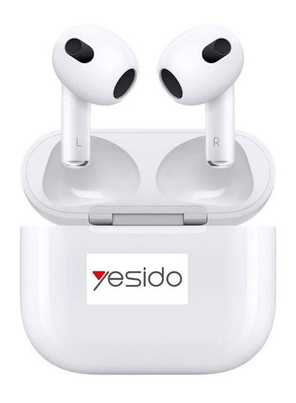 

Yesido Wireless/Bluetooth In-Ear Earbuds with Charging Case, White