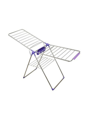 Royalford Foldable Cloth Dryer Stand, Purple/Silver