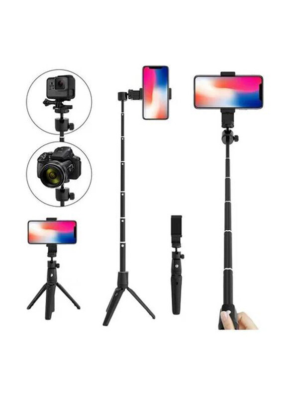 

Generic Integrated Tripod BT 4.0 Wireless Selfie Stick, Black