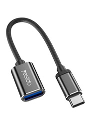 Yesido One Size USB C OTG Data Transmission Cable, Super Fast USB 3.0 Male to USB C Suitable for Type-C Devices, Black