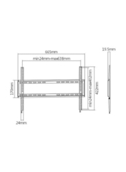 Slim Profile Fixed TV Wall Mount for most 37-70 Inch LED/LCD Flat Panel TVs, Black