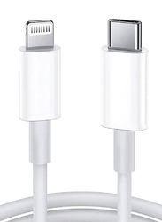 2-Meter Lightning Charger Cable Sync, Fast Charging USB C Male to Lightning for Apple iPhone Devices, White