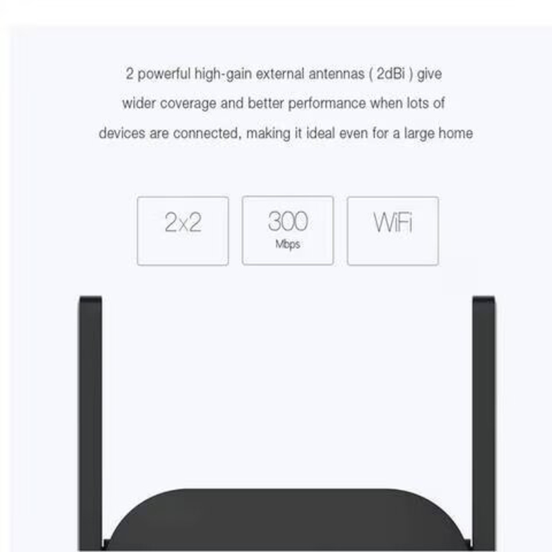 Xiaomi Mi Wi-Fi Range Extender Pro Wi-Fi Repeater Network Expander, Black