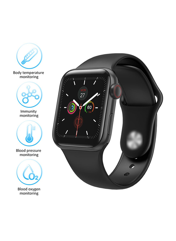 V10 Colour Screen Full Touching Sport Intelligent Smartwatch, Black