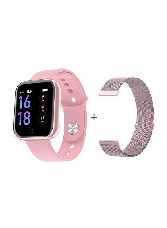 

Generic T80S Touch Screen Waterproof Multi-Function Smartwatch for iOS/Android Phones, Pink