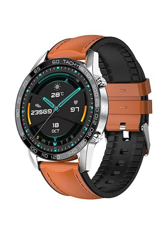 Xcell Watch Smartwatches, Black Case With Brown Sport Band