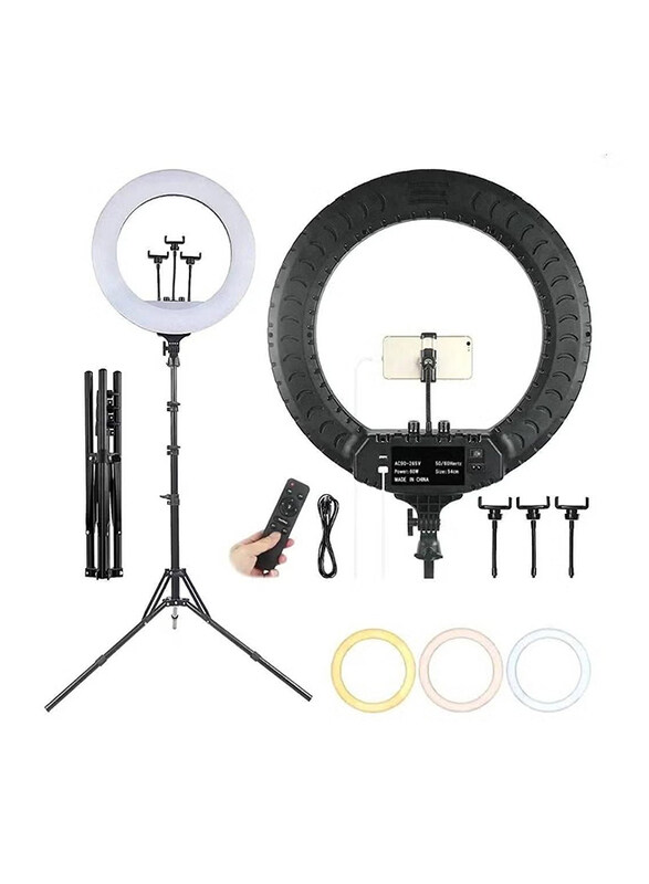 

Generic 21 Inch Selfie LED Photography Lighting Video Studio Ring Light for YouTube Live Stream Photo, Black