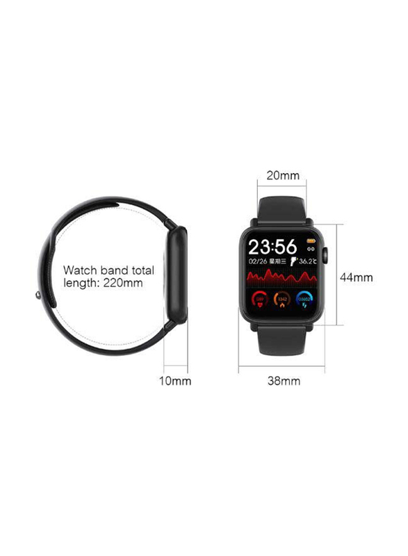 1.54 inch Full Touch Screen Waterproof Smartwatch, Black